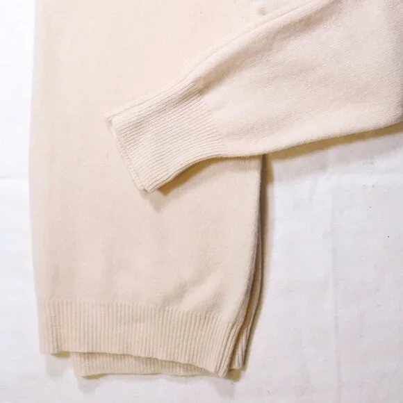 Polo Ralph Lauren Lambswool Knit Sweater Cream Mens L Waist Length